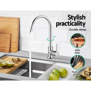 Cefito Kitchen Mixer Tap Mixer Round Sink Faucet Basin Laundry Chrome by SportZone.co.nz