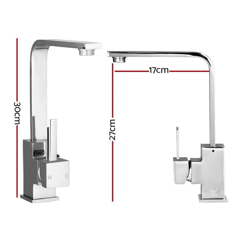 SportZone.co.nz Home & Garden > DIY Cefito Kitchen Mixer Tap Mixer Square Sink Faucet Basin Laundry Chrome Cefito Kitchen Mixer Tap Mixer Square Sink Faucet Basin Laundry Chrome
