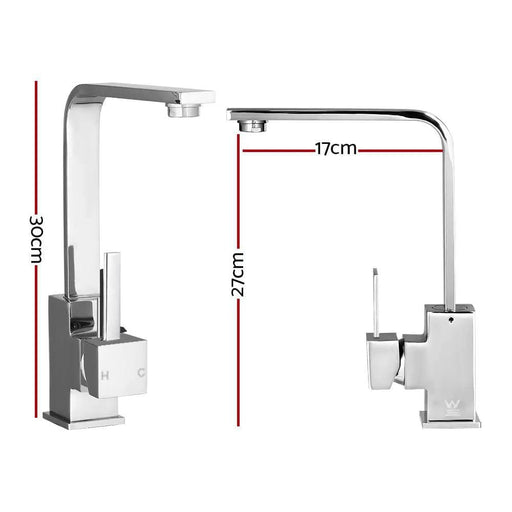 SportZone.co.nz Home & Garden > DIY Cefito Kitchen Mixer Tap Mixer Square Sink Faucet Basin Laundry Chrome Cefito Kitchen Mixer Tap Mixer Square Sink Faucet Basin Laundry Chrome