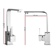 Cefito Kitchen Mixer Tap Mixer Square Sink Faucet Basin Laundry Chrome by SportZone.co.nz