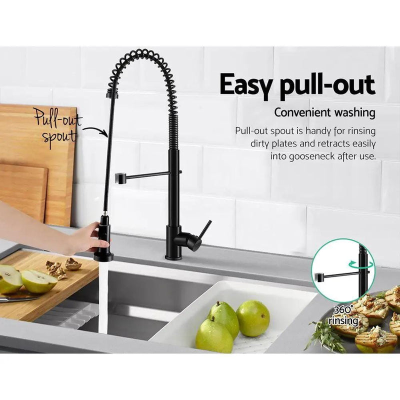 SportZone.co.nz Furniture > Bathroom > Tap & Sink Accessories Cefito Kitchen Mixer Tap Pull Down 2 Modes Sink Faucet Basin Laundry Black Cefito Kitchen Mixer Tap Pull Down 2 Modes Sink Faucet Basin Laundry Black