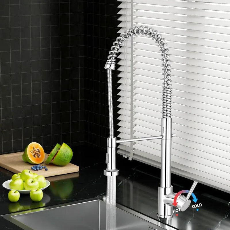 SportZone.co.nz Furniture > Bathroom > Tap & Sink Accessories Cefito Kitchen Mixer Tap Pull Down 2 Modes Sink Faucet Basin Laundry Chrome Cefito Chrome Pull Down Kitchen Tap 2 Modes Spray