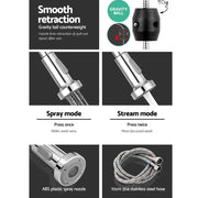 SportZone.co.nz Furniture > Bathroom > Tap & Sink Accessories Cefito Kitchen Mixer Tap Pull Down 2 Modes Sink Faucet Basin Laundry Chrome Cefito Chrome Pull Down Kitchen Tap 2 Modes Spray