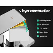 Cefito Shower Twins Tap Wall Bath Taps Brass Hot Cold Basin Bathroom Chrome by SportZone.co.nz