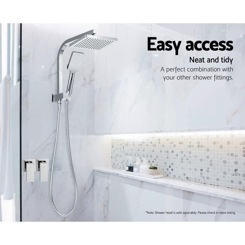 Cefito Shower Twins Tap Wall Bath Taps Brass Hot Cold Basin Bathroom Chrome by SportZone.co.nz