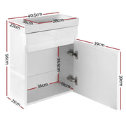 SportZone.co.nz Furniture > Bathroom > Bathroom Cabinets, Cupboards & Storage Cefito Vanity Unit 400mm with Basin White Cefito Vanity Unit 400mm with Basin White
