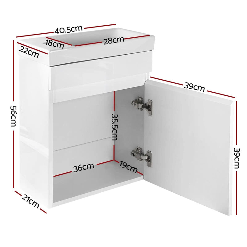 SportZone.co.nz Furniture > Bathroom > Bathroom Cabinets, Cupboards & Storage Cefito Vanity Unit 400mm with Basin White Cefito Vanity Unit 400mm with Basin White