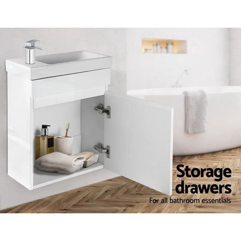 SportZone.co.nz Furniture > Bathroom > Bathroom Cabinets, Cupboards & Storage Cefito Vanity Unit 400mm with Basin White Cefito Vanity Unit 400mm with Basin White