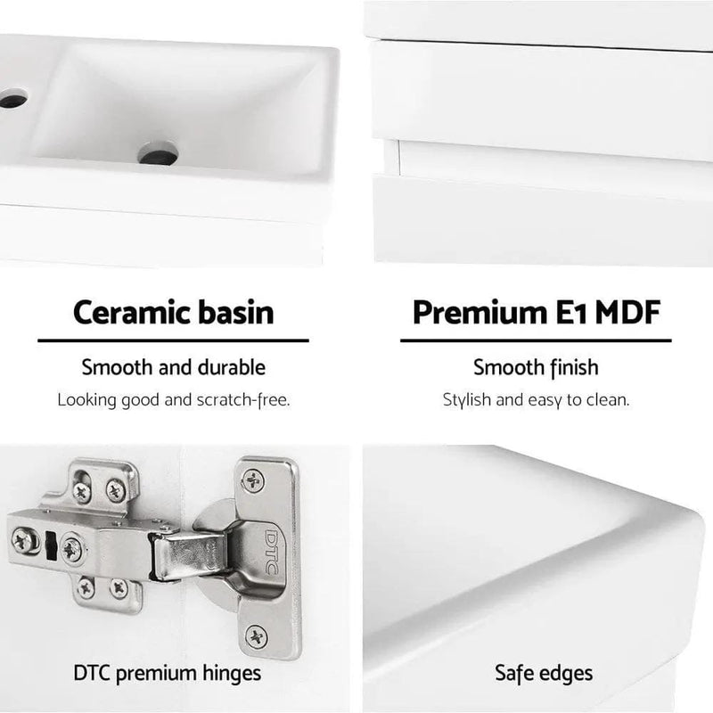 SportZone.co.nz Furniture > Bathroom > Bathroom Cabinets, Cupboards & Storage Cefito Vanity Unit 400mm with Basin White Cefito Vanity Unit 400mm with Basin White