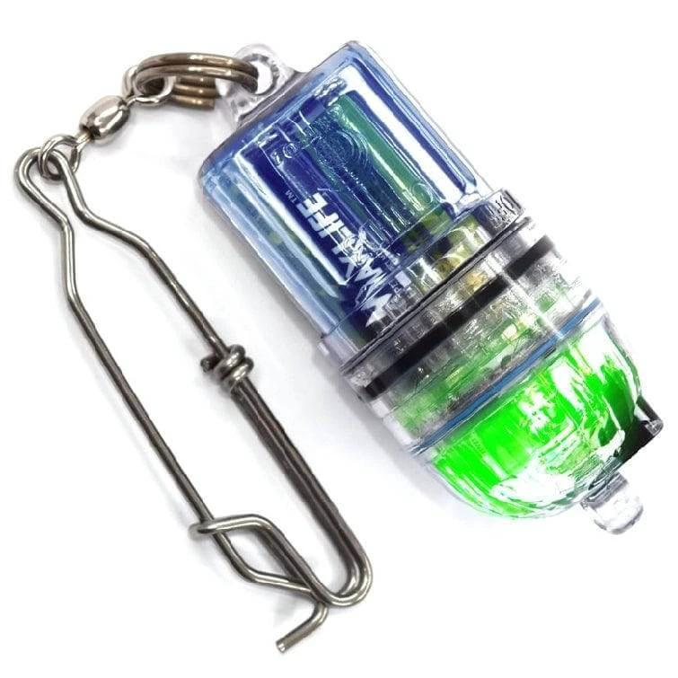 Centro LED Power Light Deluxe Auto (Gr Bl Wh) featuring ZOOM-FLASHER LEDs for night fishing.