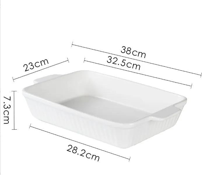 g8buynz Set of 3 White Porcelain Baking Dishes Rectangular Bakeware Set Set of 3 White Porcelain Baking Dishes Rectangular Bakeware Set