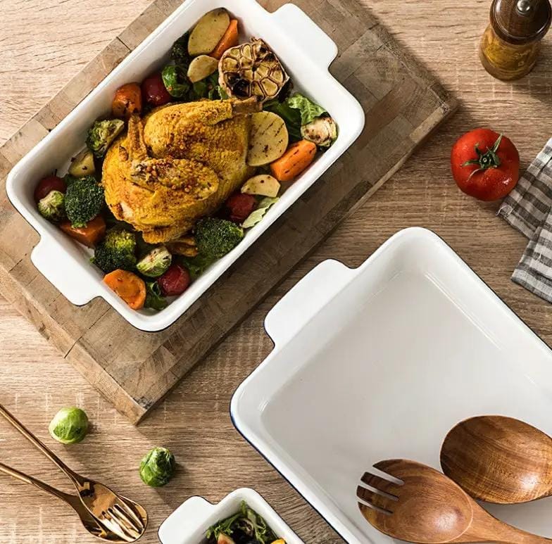 g8buynz Set of 3 Black Porcelain Baking Dishes Rectangular Bakeware Set Set of 3 Black Porcelain Baking Dishes Rectangular Bakeware Set