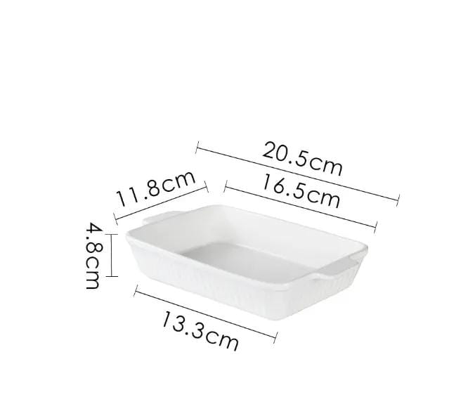 g8buynz Set of 3 White Porcelain Baking Dishes Rectangular Bakeware Set Set of 3 White Porcelain Baking Dishes Rectangular Bakeware Set