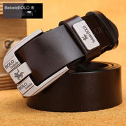 BekeleBOLO Genuine Cowhide Leather Belt — Split-Bar Alloy Buckle | Men's by Mead's Supply & Equipment Outfitters limited