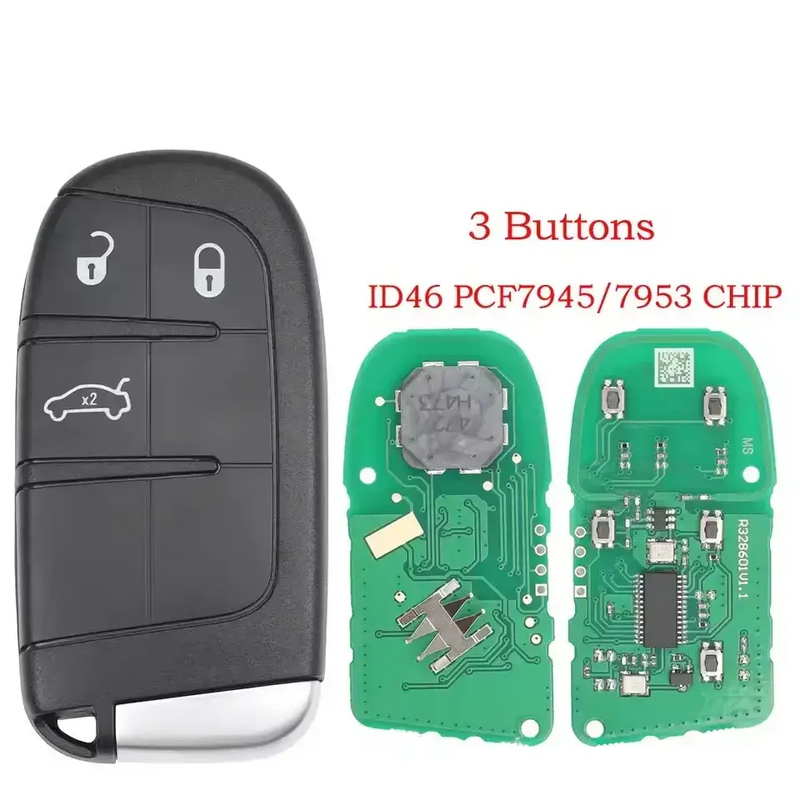 Habicare 433MHz Smart Remote Key PCF7953M for Chrysler 200, 300 & Dodge Charger, Challenger (2015+) 433MHz Smart Remote Key PCF7953M for Chrysler 200, 300 & Dodge Charger, Challenger (2015+)