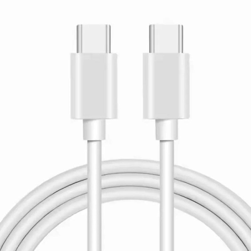 Type C to Type C (1m) Charger Cable For Samsung Devices (White) by 9eight5