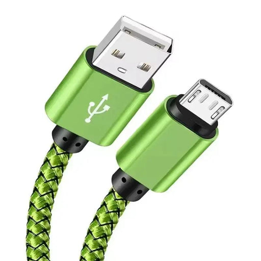 Charger Cable for Samsung Phones & Tablets (Green), Type B (Micro USB) - 2m – view 1