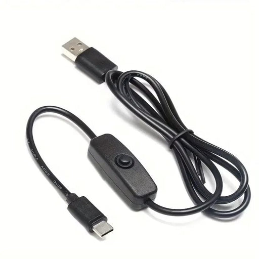 9eight5 Phone/Tablet Accessories Charger Cable With Switch (USB to Type C) - 1m (Black) Charger Cable With Switch (USB to Type C) - 1m (Black)