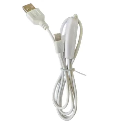 9eight5 Phone/Tablet Accessories Charger Cable With Switch (USB to Type C) - 1m (White) Charger Cable With Switch (USB to Type C) - 1m (White)