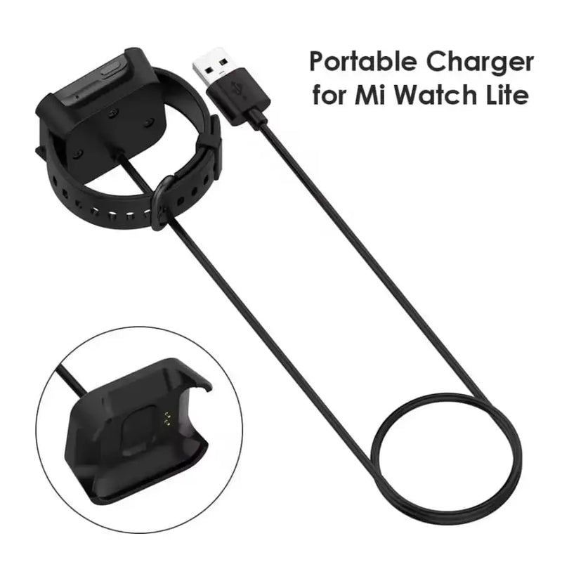Habicare Chargers Habicare USB Charger For Xiaomi Mi Watch Lite With 100cm Cable Habicare USB Charger For Xiaomi Mi Watch Lite Cable