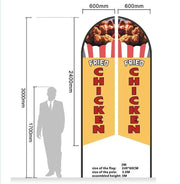 ICECREAM Pre-print Double Sided Feather Banner Flag Business Commersial by dealonline.co.nz