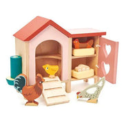 Wooden Chicken Coop Set - Tender Leaf Toys | Doll House Accessory NZ by Curious Moonbeam