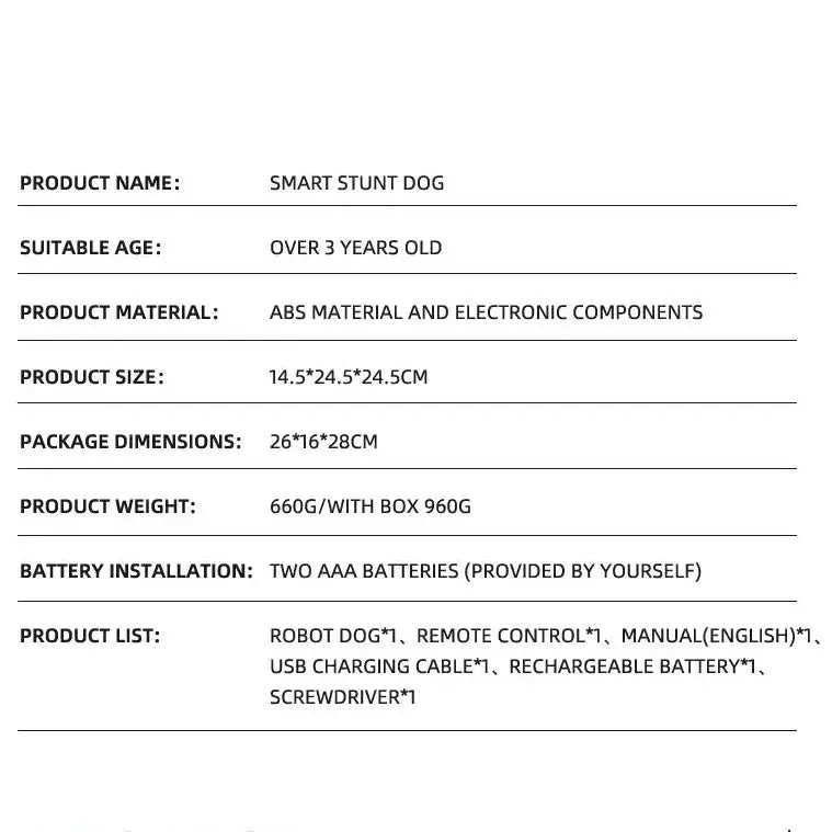 Remote Control Smart Robot Dog Toy with Voice & Programming Functions by Habicare