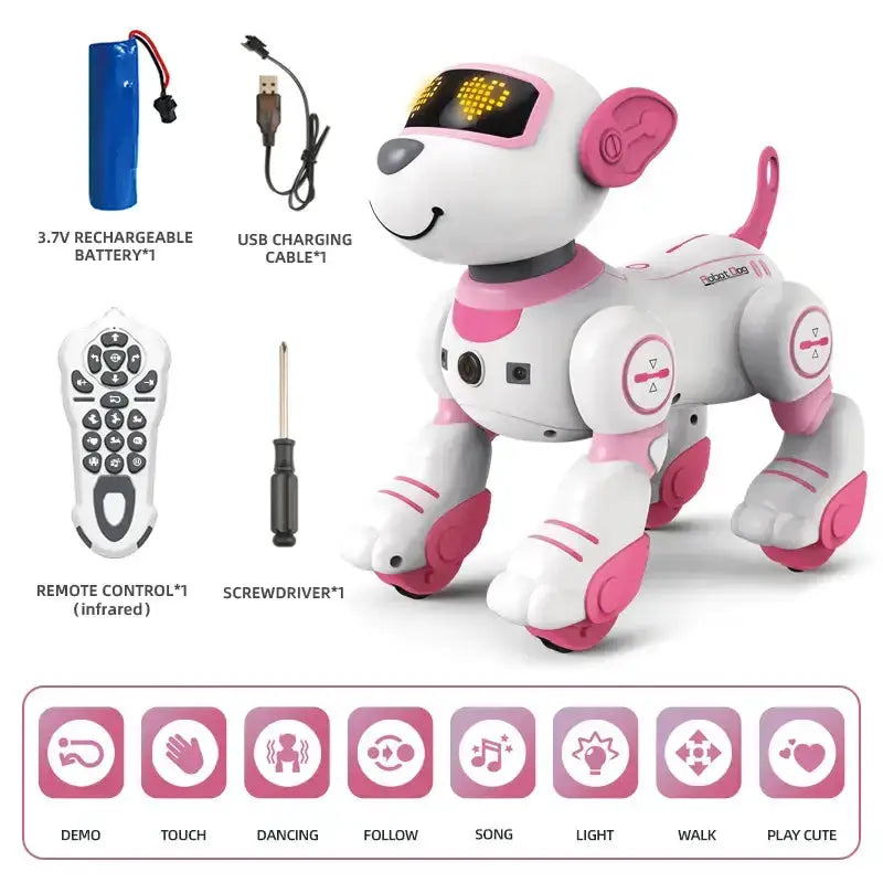 Remote Control Smart Robot Dog Toy with Voice & Programming Functions by Habicare