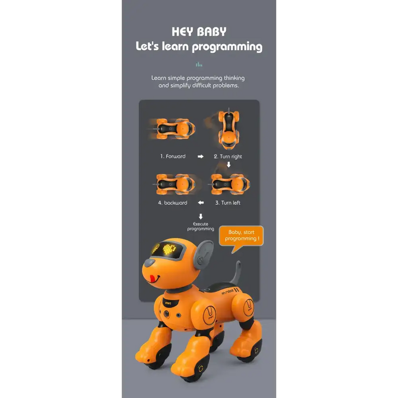 Remote Control Smart Robot Dog Toy with Voice & Programming Functions by Habicare