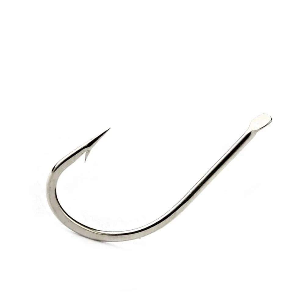 China Action Fishing Nets 100PC/Lot 421N High Carbon Steel Bronze Fishing Hooks 1#-10# Flatted Round Carp Fishing Accessories Jig Head With Barbed Pesca