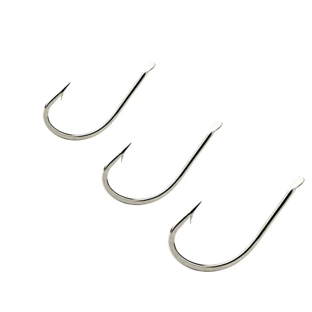 China Action Fishing Nets 100PC/Lot 421N High Carbon Steel Bronze Fishing Hooks 1#-10# Flatted Round Carp Fishing Accessories Jig Head With Barbed Pesca