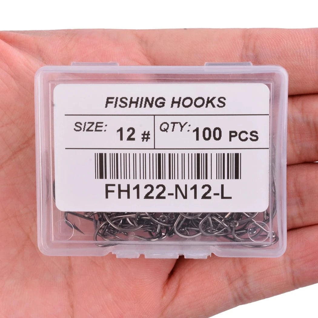 China Action Fishing Nets 100PCS/Box Fishing Hook Jig Head Fishing Hooks Freshwater Fishhook  Carpfishing Pond Carpe Fish Tackle Accessories