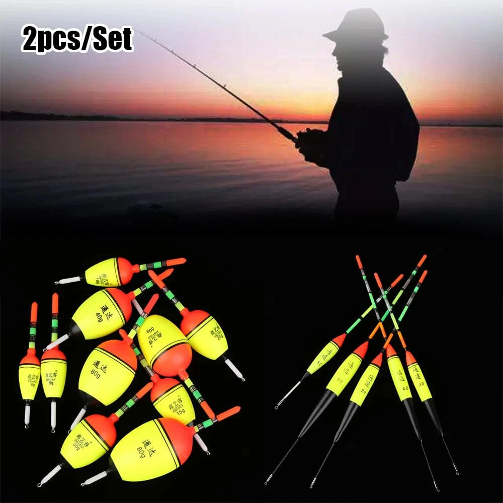 China Action Fishing Nets 1PC 2 Styles Eva Foam Luminous Ball Boia Bobber Night Glowing Light Stick Floating Floats Outdoor Camping Fishing Accessories