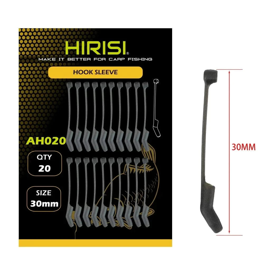 China Action Fishing Nets 20pcs AH020 20Pcs Carp Fishing Accessories Hook Sleeves Ready D-rig Aligner Hooks Anti Tangle Sleeves Pop Up Boilies Terminal Tackle AH020