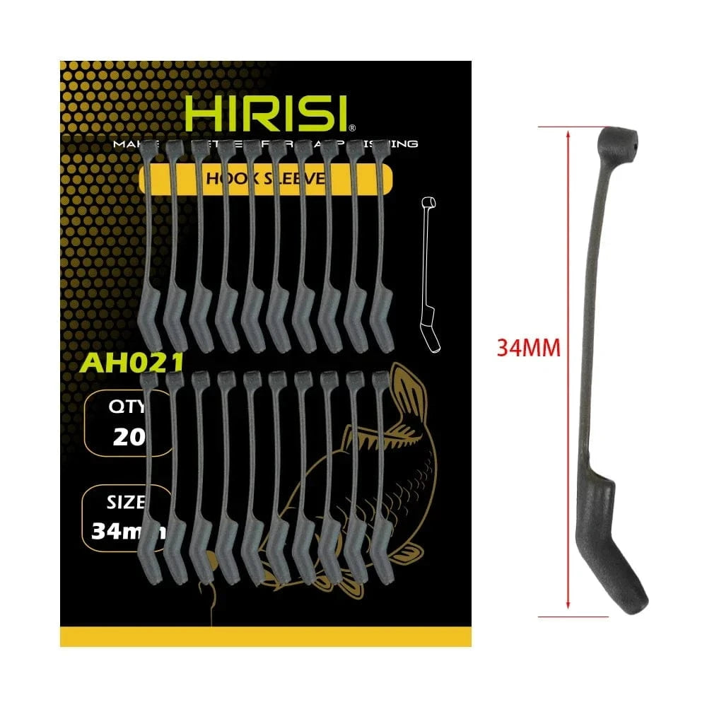 China Action Fishing Nets 20pcs AH021 20Pcs Carp Fishing Accessories Hook Sleeves Ready D-rig Aligner Hooks Anti Tangle Sleeves Pop Up Boilies Terminal Tackle AH020