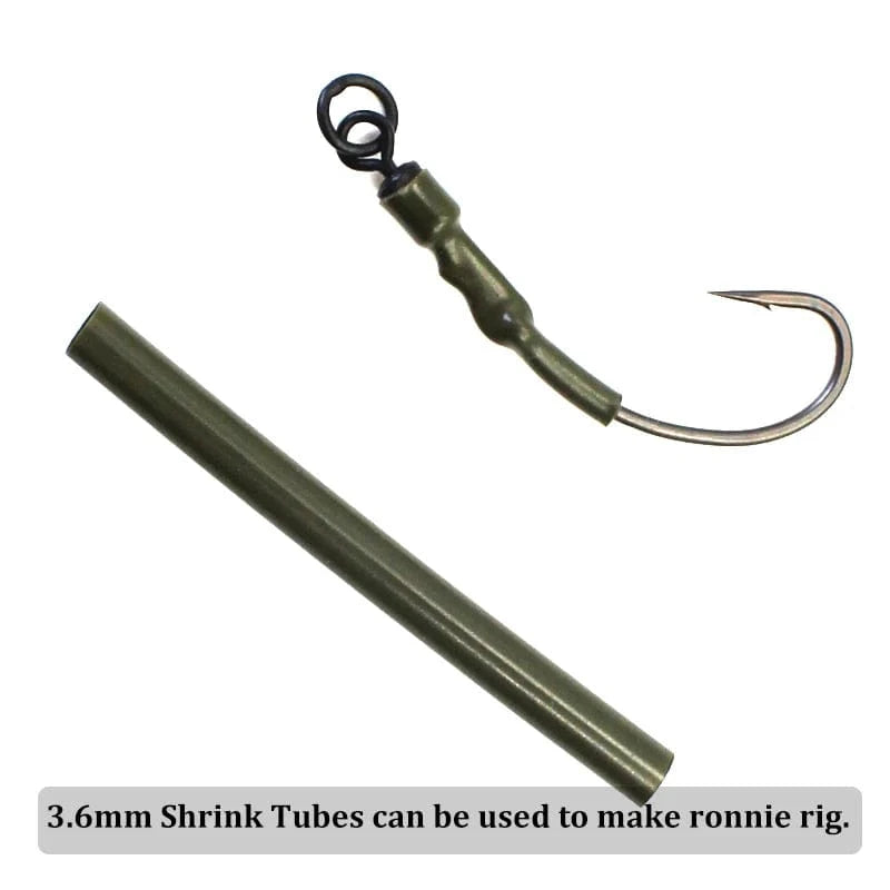 China Action Fishing Nets 50PCS Carp Fishing Accessories Fishing Hook Line Sleeves Heat Shrink Tubes For Carp Ronnie Spinner Rigs Fishing Tackle Equipment