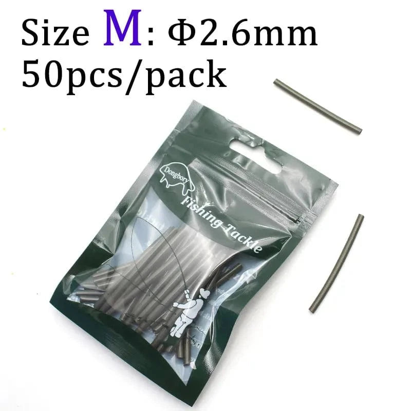 China Action Fishing Nets 50PCS-M 50PCS Carp Fishing Accessories Fishing Hook Line Sleeves Heat Shrink Tubes For Carp Ronnie Spinner Rigs Fishing Tackle Equipment