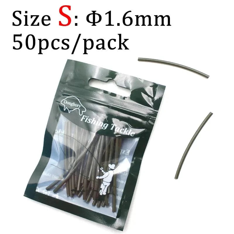 China Action Fishing Nets 50PCS-S 50PCS Carp Fishing Accessories Fishing Hook Line Sleeves Heat Shrink Tubes For Carp Ronnie Spinner Rigs Fishing Tackle Equipment