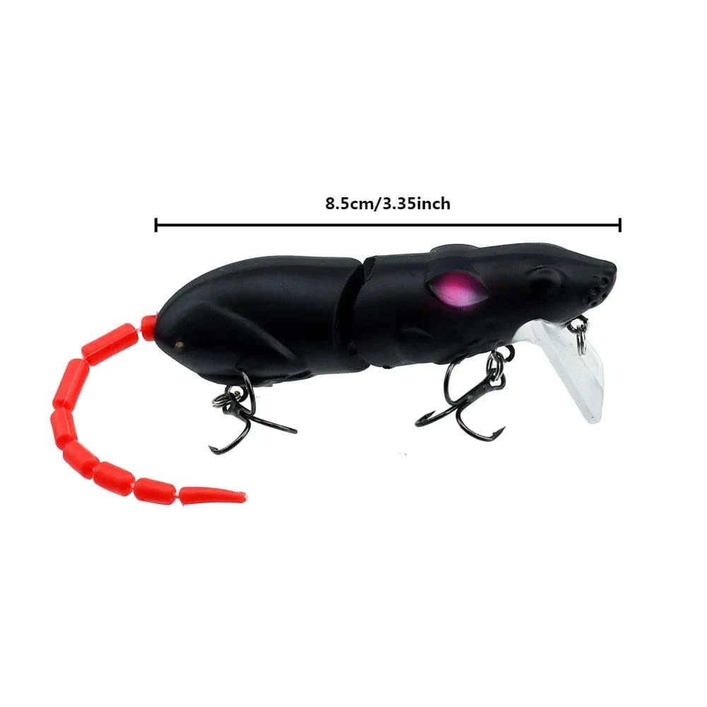 China Action Fishing Nets B 15.5CM Mouse Lure Artificial Plastic Mouse Fishing Lure Swimbait Rat Pike Bass Minnow Floatingbaits Fishing Tackle Accessories