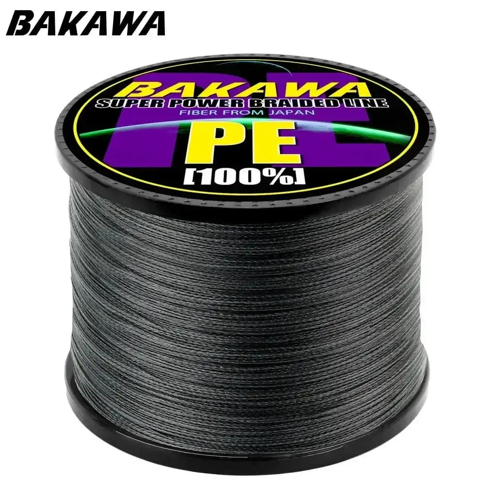 China Action Fishing Nets BAKAWA X4 Strands Abrasion Resistant Braided Fishing Line PE Super Strong Carp Multifilament Fishing Accessories For 300M
