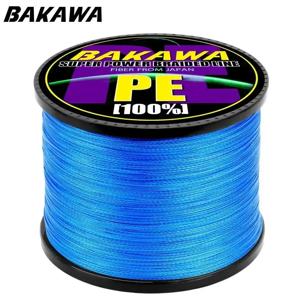 China Action Fishing Nets BAKAWA X4 Strands Abrasion Resistant Braided Fishing Line PE Super Strong Carp Multifilament Fishing Accessories For 300M