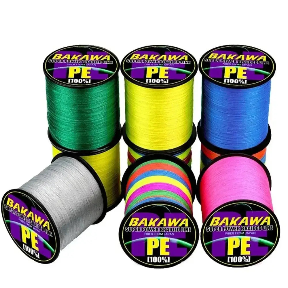 China Action Fishing Nets BAKAWA X4 Strands Abrasion Resistant Braided Fishing Line PE Super Strong Carp Multifilament Fishing Accessories For 300M