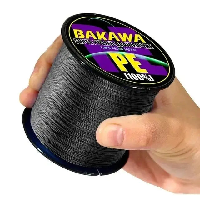 China Action Fishing Nets Black / 300M 0.4mm 65LB BAKAWA X4 Strands Abrasion Resistant Braided Fishing Line PE Super Strong Carp Multifilament Fishing Accessories For 300M