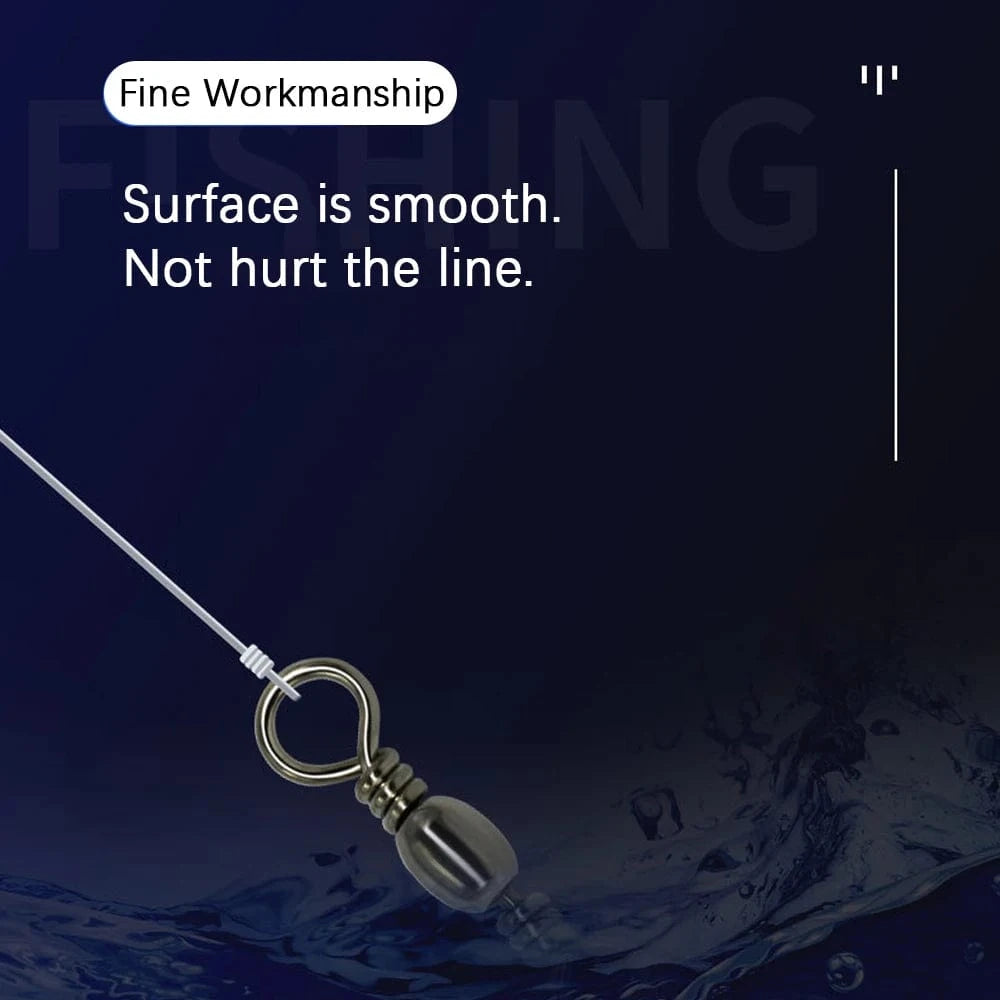 China Action Fishing Nets DNDYUJU 100pcs Fishing Connector  Barrel Swivel Carbon Steel Sea Hooks Connector for Sea Fishing Luer Connector Accessories