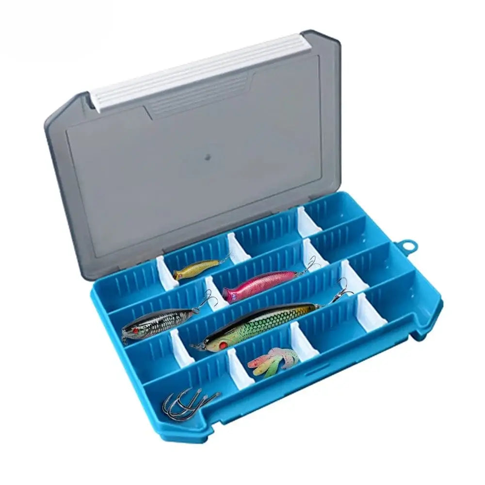 China Action Fishing Nets Double Sided Fishing Box Fishing Accessories Lures Hooks Storage Box Fishing Tackle Organizer Box Compartments Bait Lure Hook St