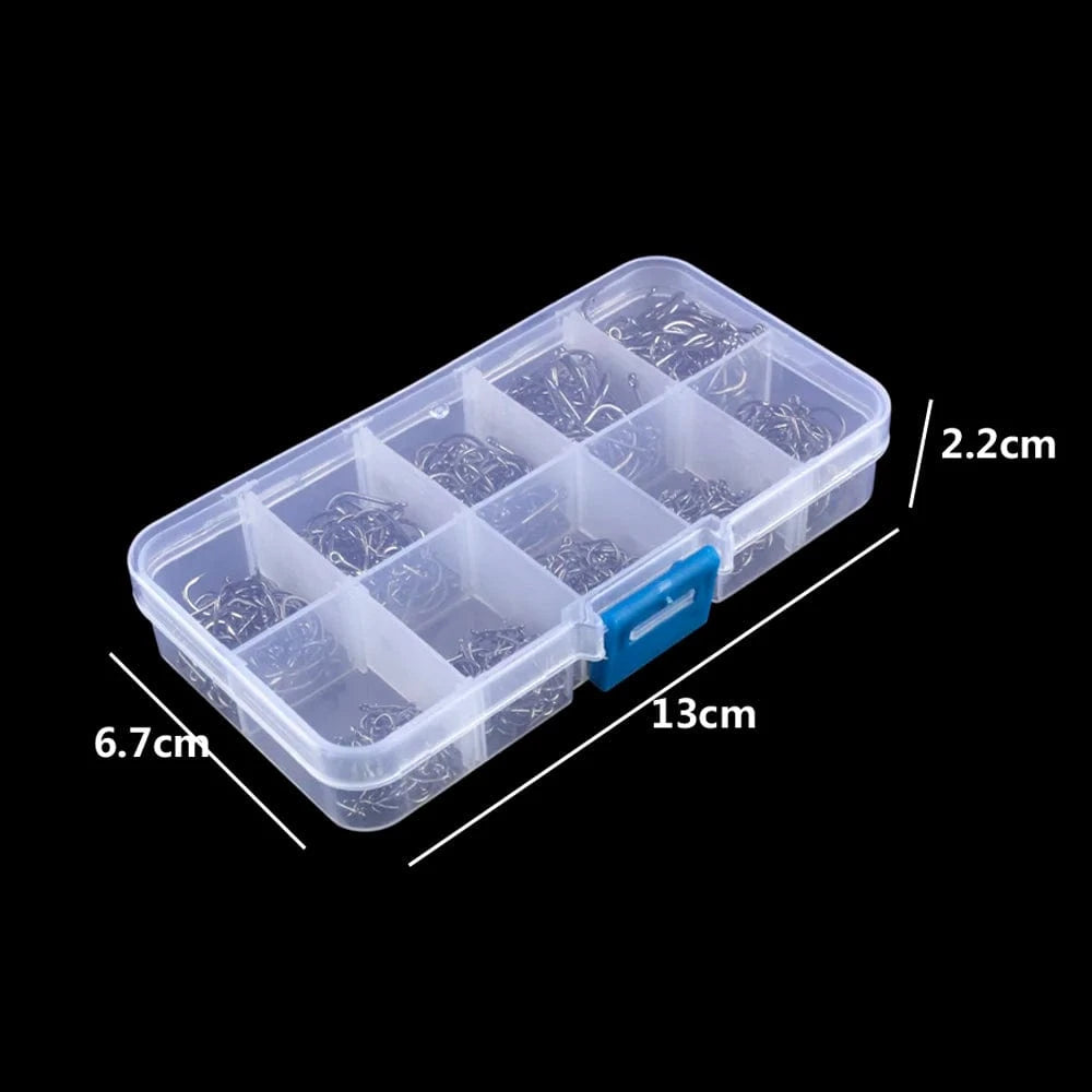 China Action Fishing Nets Fishing Hooks 100-1000 Pieces of Fish Hook Box Set Saltwater Fresh Water High Carbon Steel Fish Hook Accessories Fishing Gear
