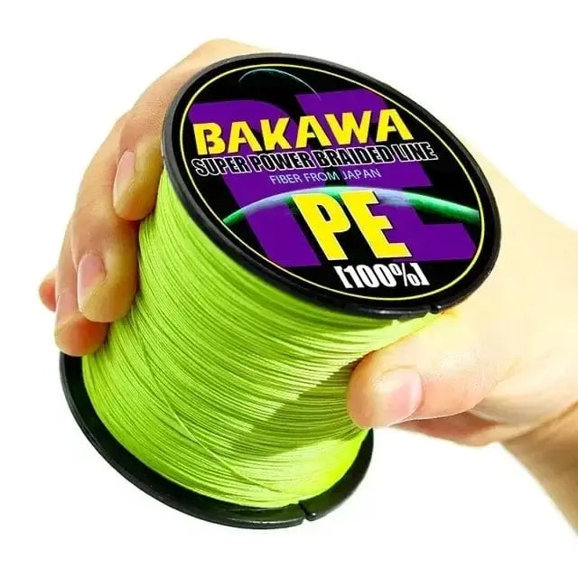 China Action Fishing Nets Grass Green / 300M 0.16mm 20LB BAKAWA X4 Strands Abrasion Resistant Braided Fishing Line PE Super Strong Carp Multifilament Fishing Accessories For 300M