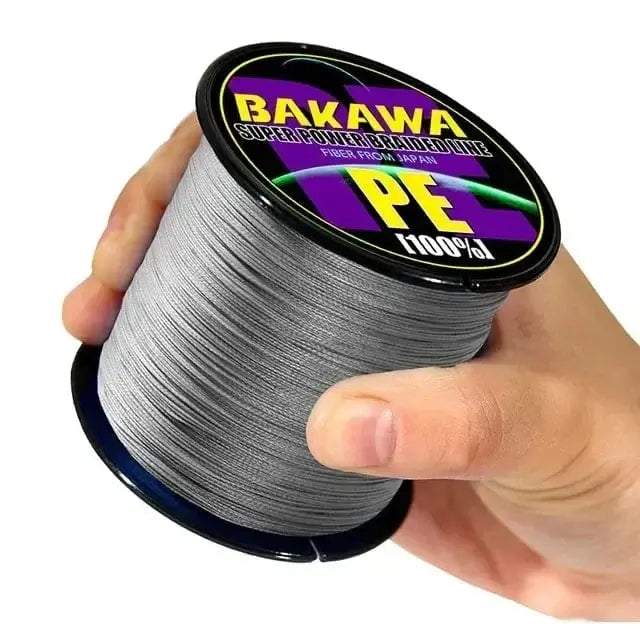 China Action Fishing Nets Gray / 300M 0.37mm 50LB BAKAWA X4 Strands Abrasion Resistant Braided Fishing Line PE Super Strong Carp Multifilament Fishing Accessories For 300M