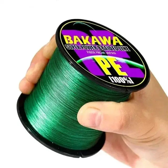 China Action Fishing Nets Green / 300M 0.09mm 10LB BAKAWA X4 Strands Abrasion Resistant Braided Fishing Line PE Super Strong Carp Multifilament Fishing Accessories For 300M