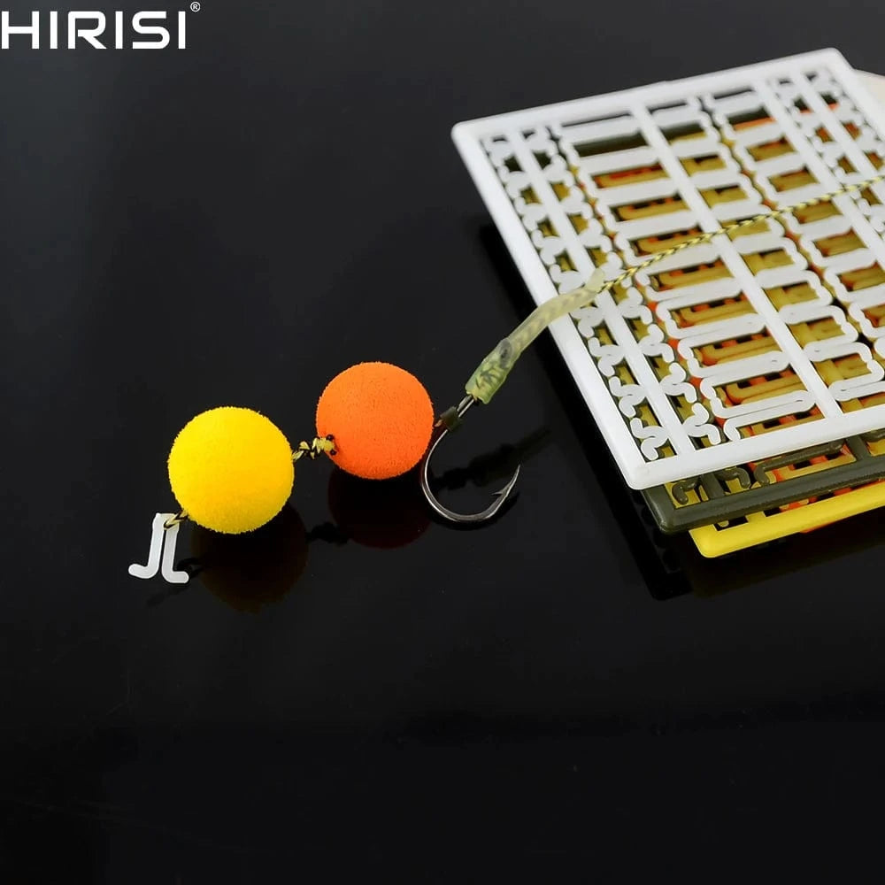 China Action Fishing Nets Hirisi 5 Pieces Carp Fishing Tackle Hair Rig Boilie Bait Drill Stops Boilie V Stopper Fishing Accessories AH163